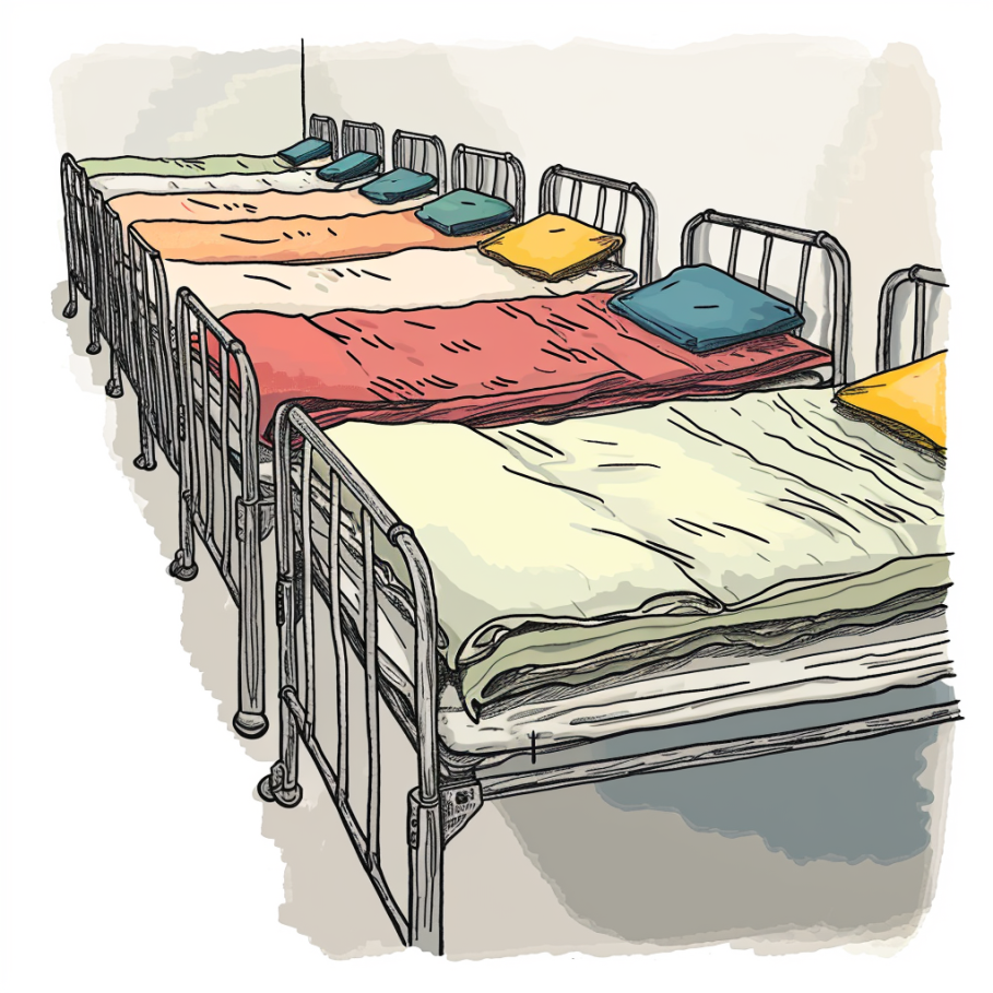 illustration of shelter beds