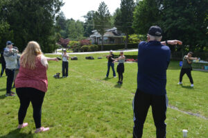 2024 Walk for Mental Health, walk attendees stretching